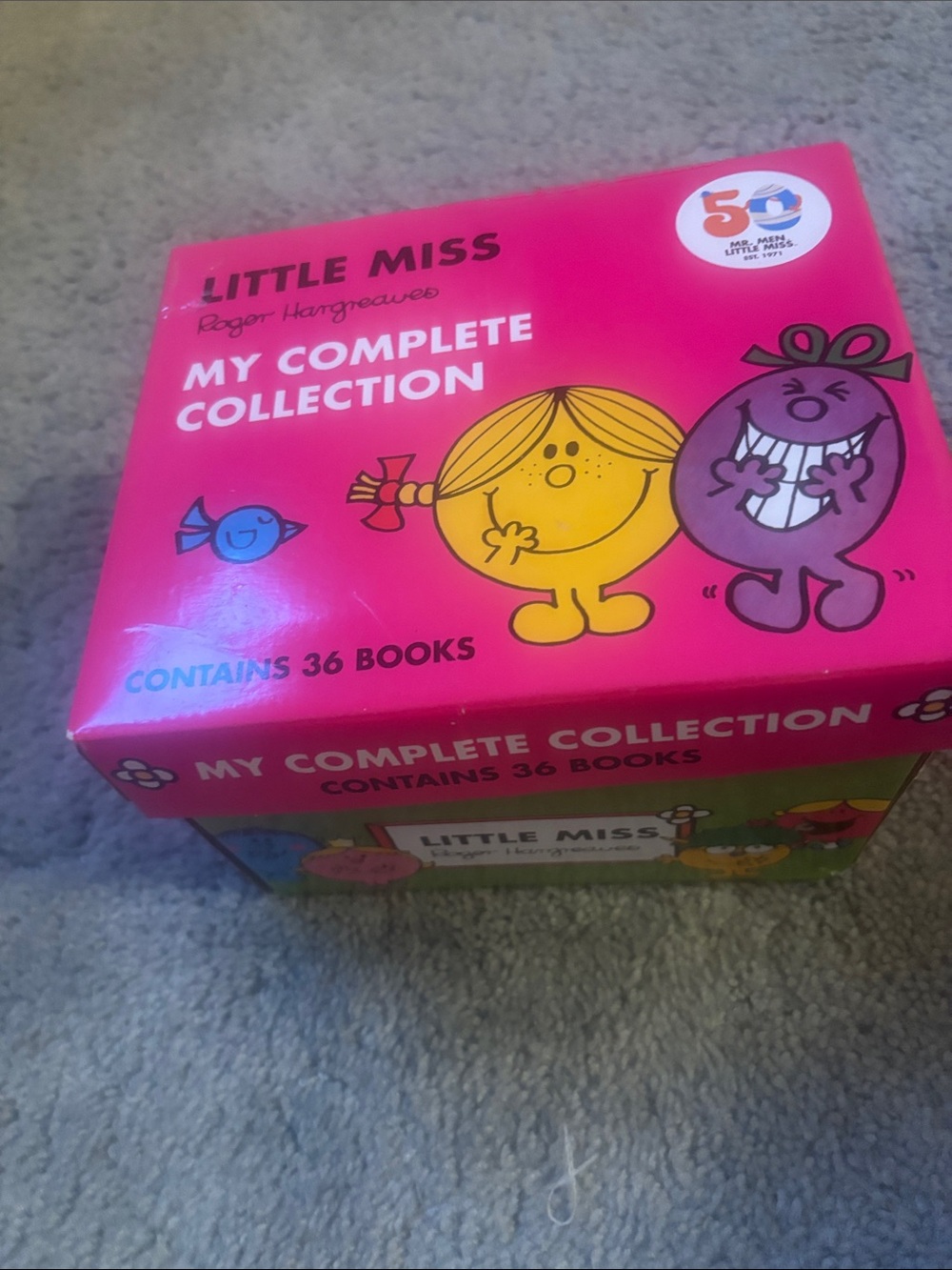Little Miss Pink Boxed Collection with Yellow & Purple Characters